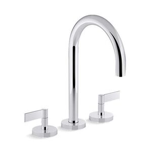 KALLISTA® One™ P25520-LV-CP Bath Faucet, 3-Hole Faucet, Brass, Polished Chrome, 2-Handle, 8 gpm