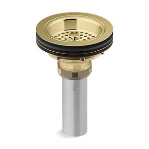 KALLISTA® Foundations P34000-00-PB Sink Strainer, Brass, Polished Brass