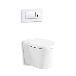 KALLISTA® Pleo® P70363-00-0 Toilet Seat With Slow-Close and Quick Hinge Release, Modern, Elongated, Resin, White