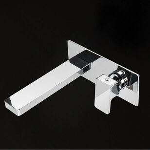 LACAVA 1814.1-A-44 ELEGANZA TRIM - WALL MOUNT 2-HOLE FAUCET W/1 LEVER HANDLE ON THE RIGHT AND BACKPLATE SPOUT:7 3/8IN SPREAD 4IN - MATTE BLA