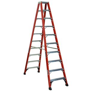 Louisville® FM1400HD Series FM1410HD Twin Front Step Ladder, 375 lb Load, 10 ft H Ladder, ANSI: ANSI Type IAA
