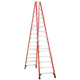 Louisville® FM1400HD Series FM1416HD Twin Front Step Ladder, 375 lb Load, 16 ft H Ladder, ANSI: ANSI Type IAA