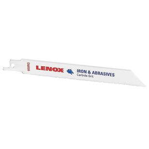 LENOX® 20505600RG Reciprocating Saw Blade, 6 in L, 3/4 in W, Steel Cutting Edge, Carbide Blade