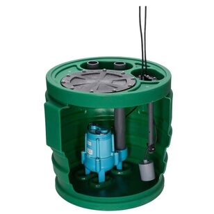 Little GIANT® Pit Plus Jr Series 509673 Sewage Pump System, 115 V, 8.5 A, 60 Hz, 4/10 hp, 30 gpm