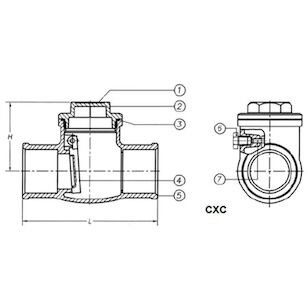 MATCO 521C09 2-1/2IN SWEAT SWING CHECK VALVE L/F
