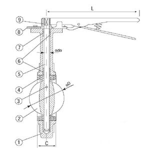 2-1/2'' Ci Bfv Lug/Lever/Ductile