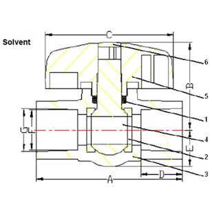 1-1/4'' Pvc Ball Valve-Slip