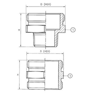 Lf 2-1/2'' Mnst X 3'' Mip Hydrant Adapter