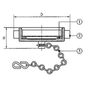 Lf Hydrant Cap 2-1/2'' Fnst With Chain