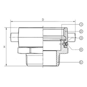 Lf 2-1/2'' Fnst X 3'' Mip Swivel Hyd Adpt