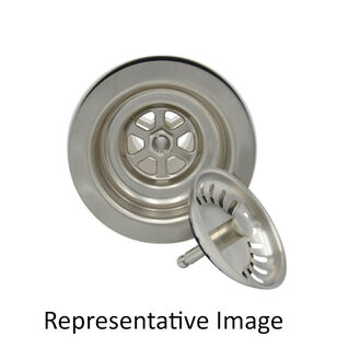 Mountain Plumbing Products Classic CMT300/BRN Deluxe Stemball Kitchen Sink Strainer, 3-1/2 in Nominal, Brushed Nickel
