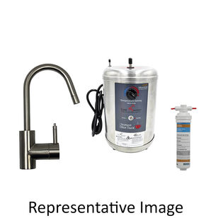 Mountain Plumbing Products MT1900DIY-NL/BRS Water Faucet, Deck, Cold, Hot, 1-Handle, Brushed Stainless Steel
