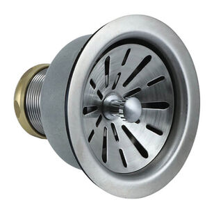 Mountain Plumbing Products MT310/BRS Kitchen Sink Strainer, 3-1/2 in Nominal, Stainless Steel, Brushed Stainless Steel