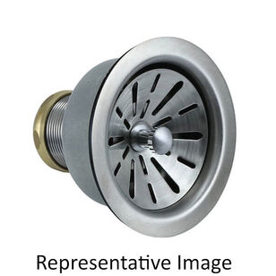 Mountain Plumbing Products MT310/MBC Deluxe Stemball Kitchen Sink Strainer, 3-1/2 in Nominal, Stainless Steel