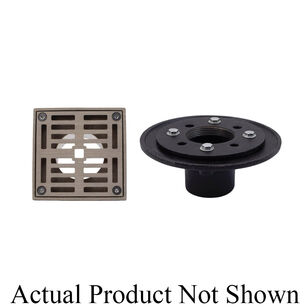 Mountain Plumbing Products MT506P/PEW Complete Shower Drain With Ring, 2 in Nominal, NPSM, 4 x 4 in Grid, PVC Drain