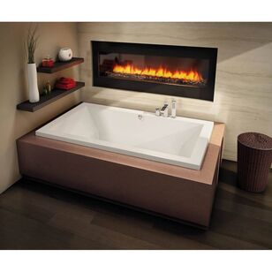 MAAX® Collection Series Aiiki 102785-054-001 Bathtub, Hydrofeel Bath Therapy, Rectangular, 72 in L, 42 in W, White