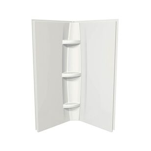 MAAX® MAAX Series W&B 105067-000-001 2-Piece Shower Wall Kit, 42 in OAL, 42 in OAW, 72 in OAH, Acrylic, White