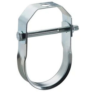 nVent CADDY 4100400EG Light-Duty Clevis Hanger, 500 lb Weight, 4 in Pipe, Steel, Electrogalvanized, 5/8 in Mounting Hole