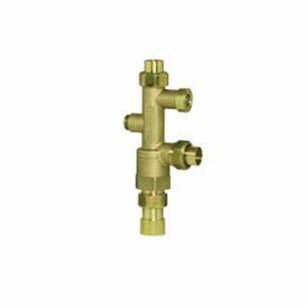 resideo DirectConnect™ AMX101-UT-1LF/U Mixing Valve, 3/4 x 2-3/4 in, FNPT x NPT, 0.5 gpm, 150 psi, Bronze/Steel