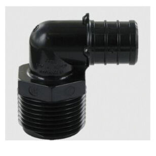 RIIFO PPMT9012 Male Threaded Elbow, 1/2 in F2159 AccuCrimp™ PEX x 1/2 in MNPT, Polyphenylsulfone