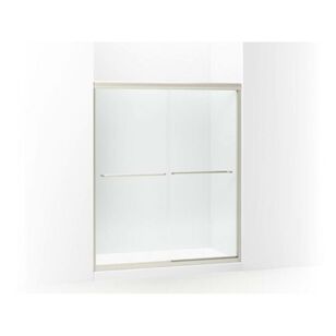 STERLING® Finesse™ 5475-59N-G05 Frameless Shower Door, Aluminum Frame, Nickel Frame, Tempered Glass, 2-Door