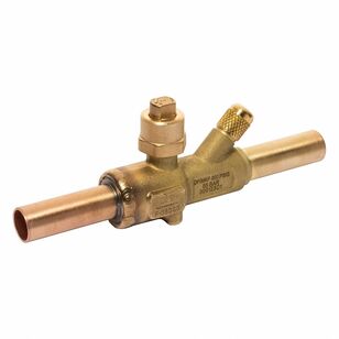 CYCLEMASTER Refrigerant Ball Valve: 1/4 in Male Sweat, Access Port, -40°F to 300°F, 700 psi