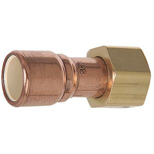 Sioux Chief Short-N-Swivel™ 637-C20 Straight Adapter, 1/2 in CPVC Socket x 1/2 in FIP Swivel, Brass