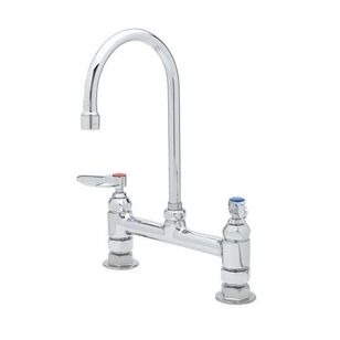 T&S B-0321-NPL Double Pantry Mixing Faucet, Deck, Polished Chrome