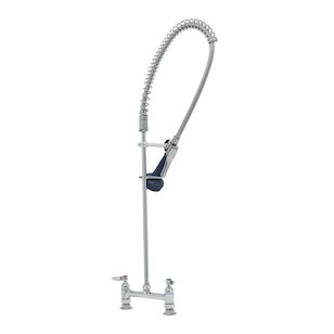 T&S B-0123-B08C Mixing Faucet, Deck, Pre-Rinse, Polished Chrome