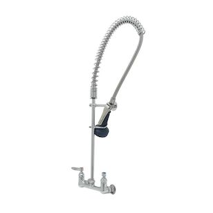 T&S B-0133-B08C Mixing Faucet, Wall, Pre-Rinse, Polished Chrome