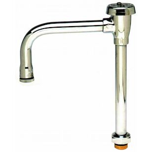 T&S B-0407-02 Vacuum Breaker Swing Nozzle, 5-5/8 in Reach, Brass, Polished Chrome