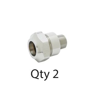 T&S B-0414-M Gooseneck Coupling, Brass, Polished Brass
