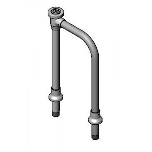 T&S B-0458 Elevated Vacuum Breaker Assembly, Brass, Polished Chrome
