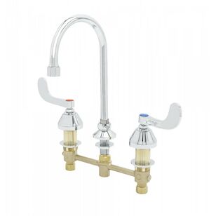 T&S B-2866-05VRS Laboratory and Medical Faucet, 2.2 gpm, 6-3/16 in H Spout, 8 in Faucet Center, Polished Chrome
