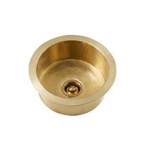 THOMPSON TRADERS PU-1708HPB DE LA CRUZ HAMMERED BRASS BAR PREP SINK