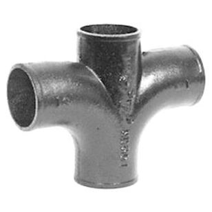 Tyler Pipe 009160 Sanitary Cross, 8 in|4 in|8 in|4 in, No-Hub|No-Hub|No-Hub|No-Hub, Iron