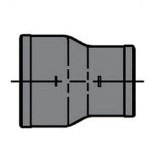 Tyler Pipe 376521 Short Reducer, 12 in No-Hub x 10 in No-Hub, Iron