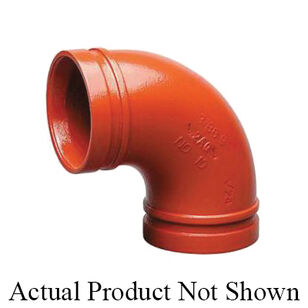 Victaulic® 10 Series F014010G00 90 deg Elbow, 1-1/2 in Grooved x 1-1/2 in Grooved, Iron, Hot-Dipped Galvanized