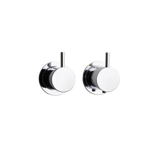 VOLA 5201AP-18 3/4 THERMOSTATIC IN WALL MIXER WITH INTEGRAL VOLUME CONTROL ONE OPEN PORT AND ROSETTE TRIM WHITE
