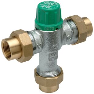 Zurn® Aqua-Gard® 34-ZW1070XLC Thermostatic Mixing Valve, 3/4 in Nominal, C, 0.25 to 10 gpm, 145 psi, 95 to 115 deg F